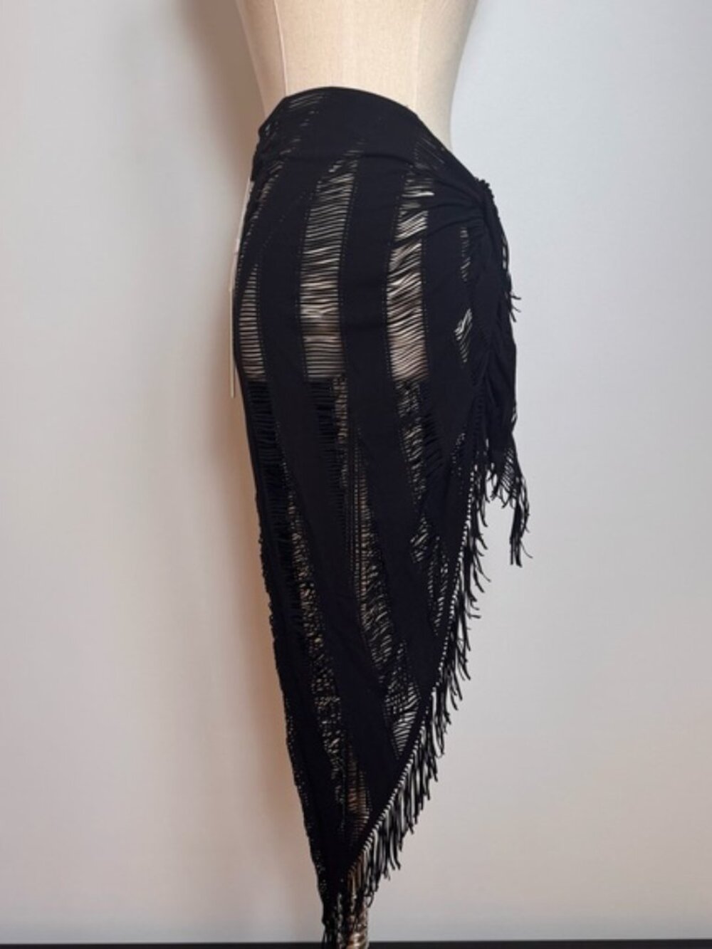 Haute Summer Long Pareo - Black